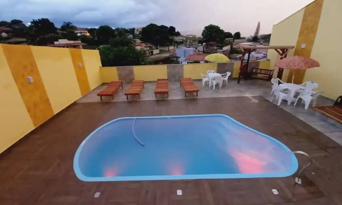 Lindoia House | Chácara Helenna Colonetti/Pool with AQ. SOLAR.