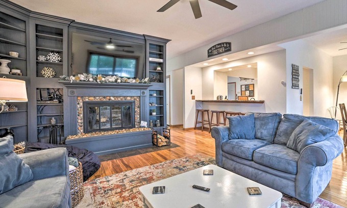 Bellaire House | Chain of Lakes Escape with Hot Tub & River Access!