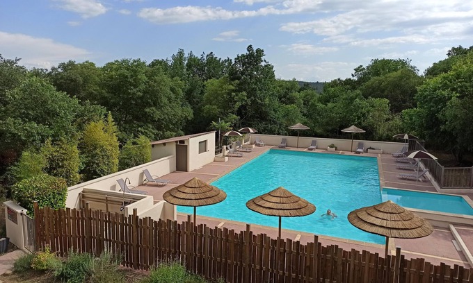 Montreal Ski Chalet | Chalet 7 La clé des champs, South Ardèche, quiet, ideal for couples, pool view