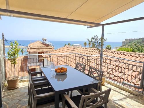 Koroni Apartment | Charites: Terrace with Seaview - 100m to the beach