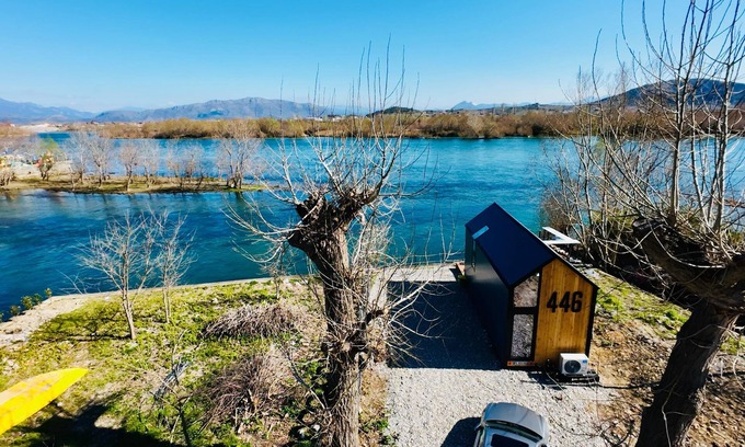 Shkoder County House | Charming 446 Tiny House 2-bedroom mobile home with AC, WiFi in delightful Zues
