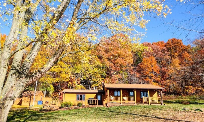 Lyndon Station Cabin | Charming cabin getaway in the woods, private trails, only 20 mins from WI Dells!
