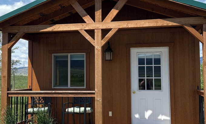 Whitehall Cabin | Charming cabin in serene Whitehall with WiFi, AC. bathroom, kitchen, BBQ, views