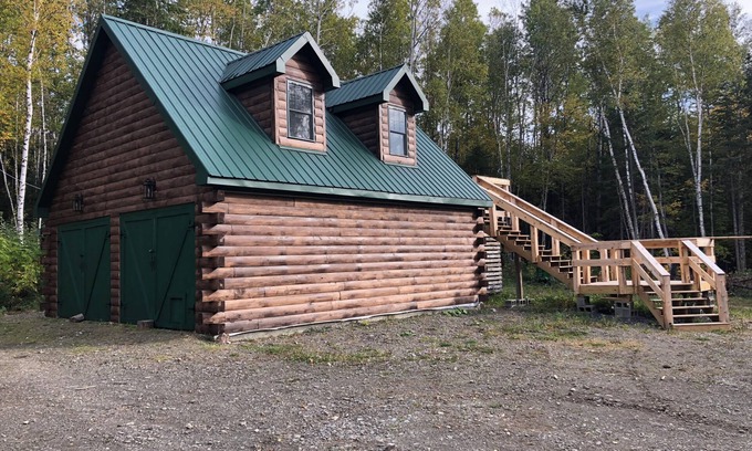 New Sweden Cabin | Charming cabin in wonderful New Sweden with 80 acres of woods and trails