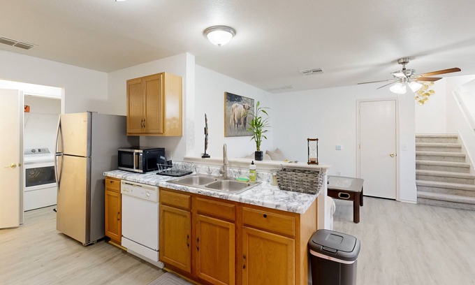 Dittmar Crossing House | Charming getaway with sunny patio & enclosed yard - near downtown - dog-friendly