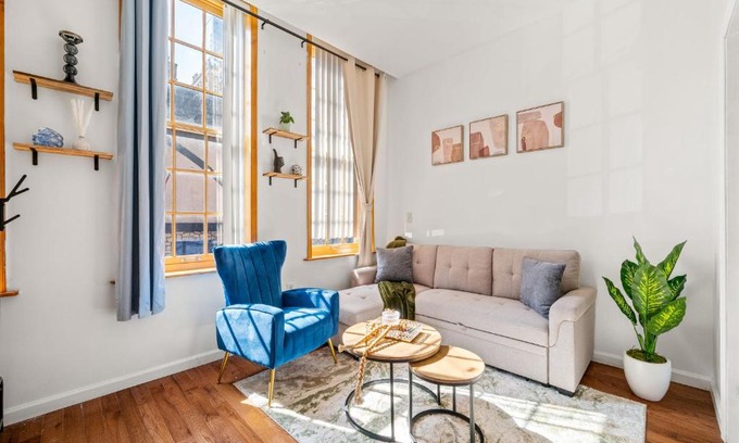 Midtown Village Apartment | Charming Home In Heart of City With King Size Bed!