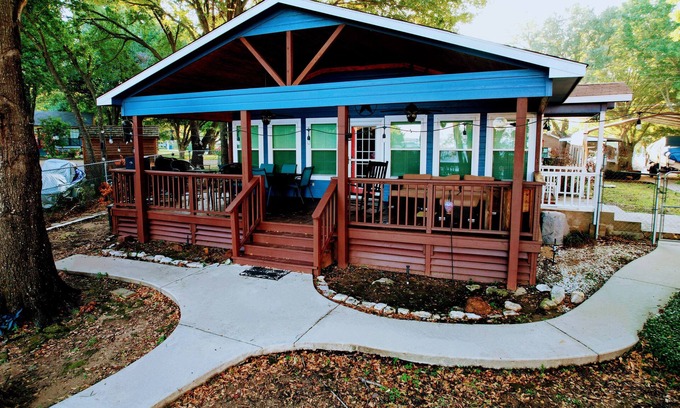 Leisure Land House | Charming Lake House Retreat with Private Dock & Expansive Covered Porch
