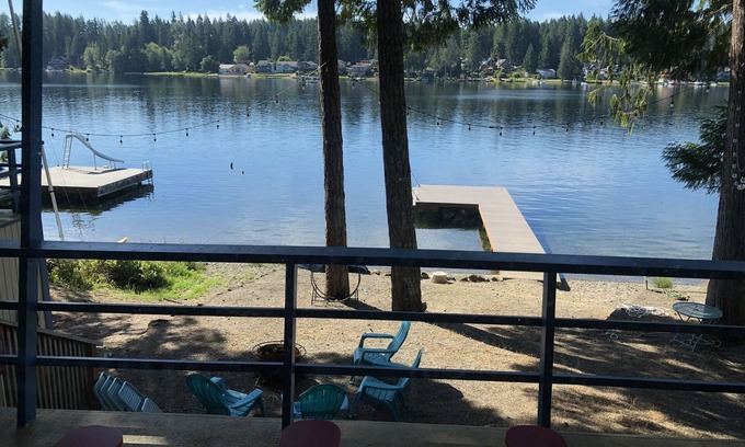 Grapeview Cabin | Charming Lakefront Cabin on Mason Lake with Pebble Beach and Private Dock