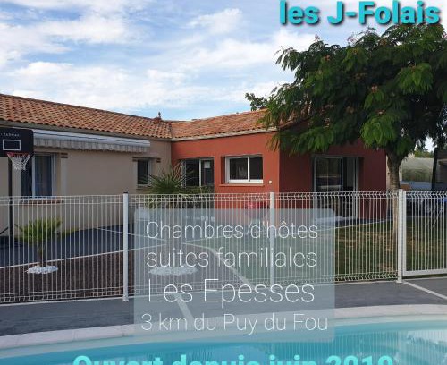 Les Epesses Bed & Breakfast | Chez les J-FOLAIS - 3 kms Puy duFou - Les Epesses