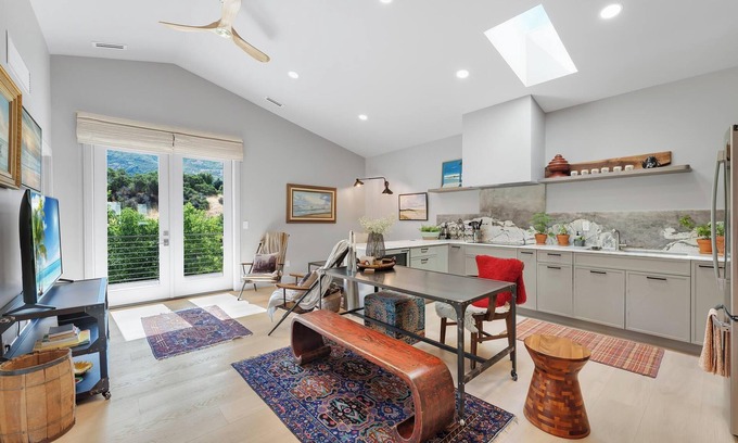 Sandy House | Chic Organic-Modern Loft with Mountain View