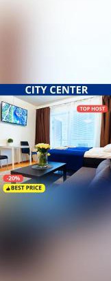 Oulu Apartment | City center 1R studio with perfect view, parking