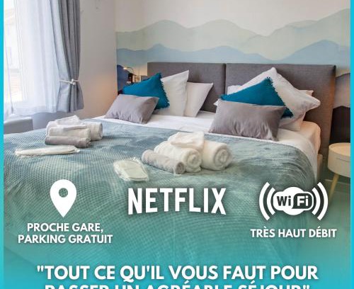 Chalons-en-Champagne Apartment | Cocon d'Hiver - Netflix & Wifi - Parking Gratuit - check-in 24H24 - Kit Bébé disponible sur demande - Emplacement Vélos - GoodMarning