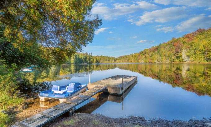St-Adolphe-d'Howard Cabin | Cocoon des montagnes - Spa privé et bord de l'eau