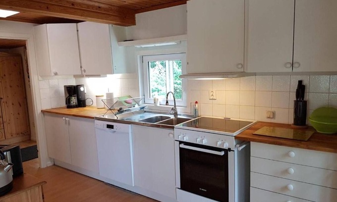 Tavelsas House | Comfort holiday home right on the lake with its own bathing area and boat
