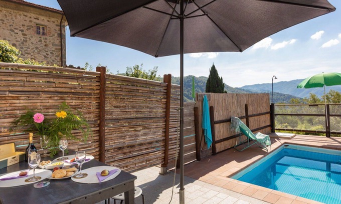 Bagni di Lucca Apartment | Cosy apartment for 5 guests with private pool, WIFI, TV and pets allowed