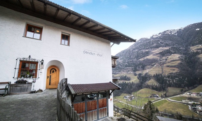 San Leonardo in Passiria Apartment | Cosy Strickerhof Apartment 3 with Mountain View & Balcony