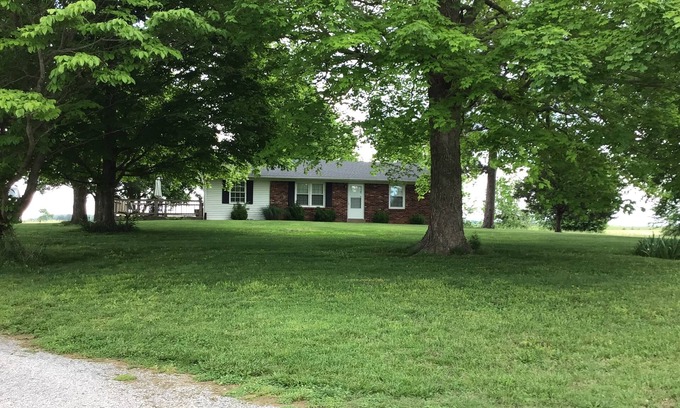 Etoile House | Country setting with mature trees, large deck. Game/Rec room, Fire Pit and Grill