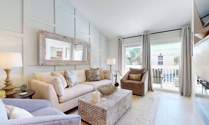 San Juan Condo | Courtyard view condo with private beach access, private balcony, & free WiFi