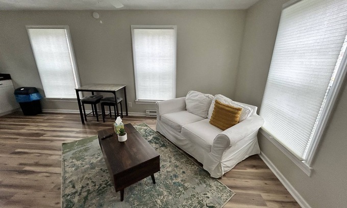 Suffolk Apartment | Cozy 1-bedroom apartment in welcoming Suffolk with AC, WiFi, and full kitchen!