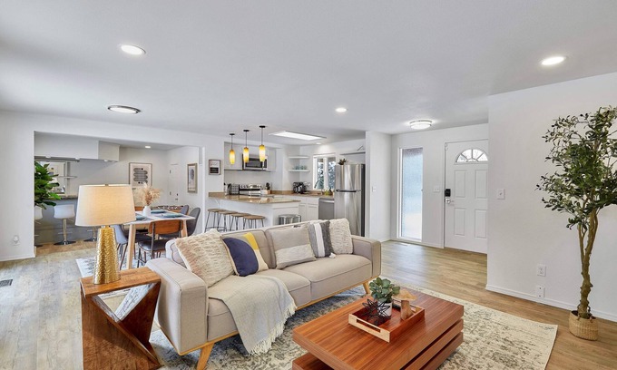 Alderwood Manor House | Cozy Bothell Rambler with Office, Game room bar and XL Fenced Yard