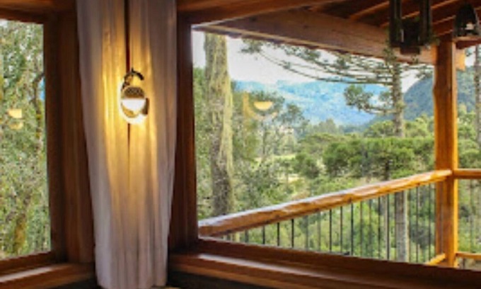 Urubici Cabin | Cozy couple's cabin with hot tub, air conditioning, and breakfast