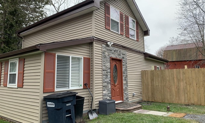 Interlaken House | Cozy cottage in the Heart of the Finger Lakes with hot tub - dog friendly