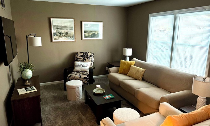 Salina House | Cozy home with privacy fence, fire pit & garage!