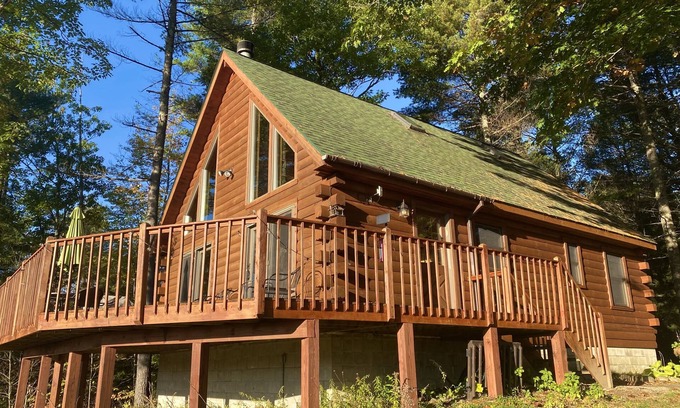 Schroon Lake Cabin | Cozy Log Cabin with Lake Views - Pet Friendly!