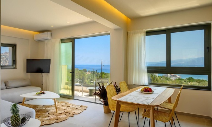 Agios Nikolaos House | Crown Suite w Shared Pool by Roots Suites