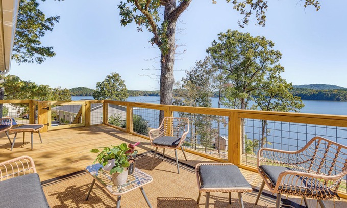 Shelby House | Decks & Boat Dock: 'The View on Lay Lake!'