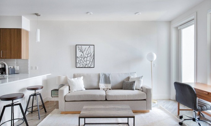 Centennial Apartment | Deluxe Redwood City 1BR w/W/D, Gym, BBQ, walk to Caltrain, by Blueground