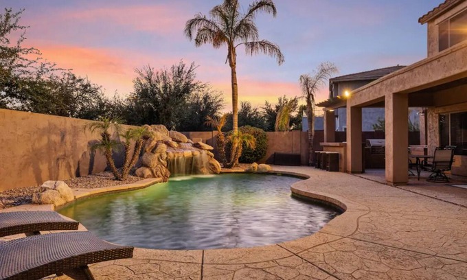 Power Ranch House | Desert Oasis - Heated Pool w/Waterfall and Grotto