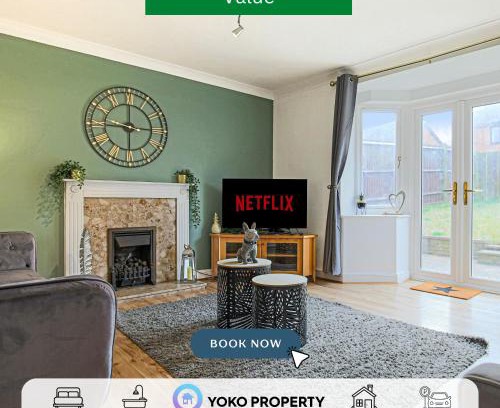 Knowle Sands House | Detached House with Free Parking, Self Check-In, Fast Wifi and Smart TV with Netflix by Yoko Property