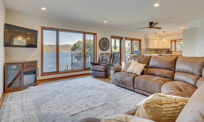 Wabasha House | Dock & Views: Waterfront Home in Wabasha!