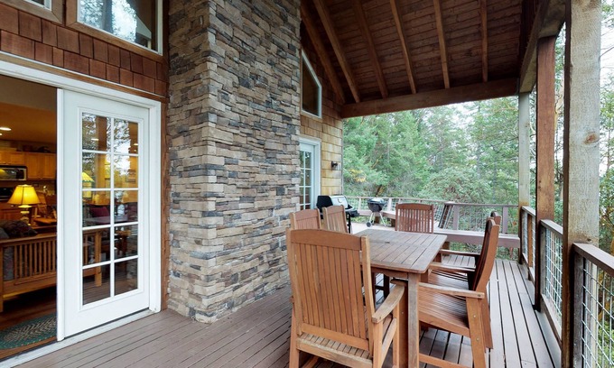 Olympia House | Dog-friendly beach house with furnished deck, island views, & kayaking