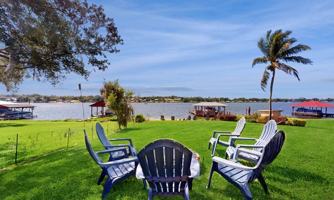 Lake Placid House | Dog-Friendly Lakefront Home with Private Dock & Beach - Snowbirds Welcome
