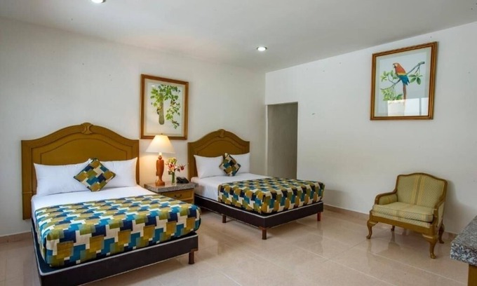 Centro Hotel | Double Room Poolside Mérida Getaway with Terrace, WiFi & Family-Friendly Comfort