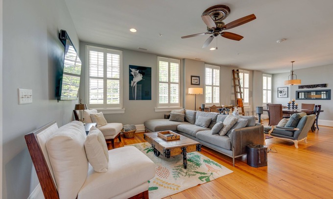 Winston - Salem Condo | Downtown Winston-Salem Condo w/Private Library!