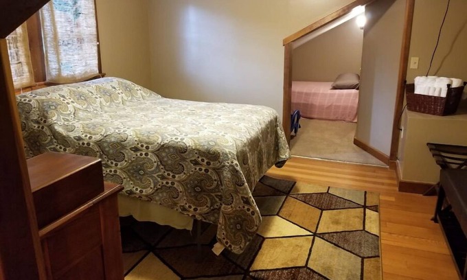 Bryson City Bed & Breakfast | "Dragonfly" guestroom at bed and breakfast on 11 park-like acres