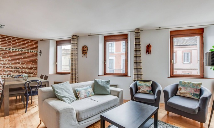 Saint-Cyprien Apartment | Duplex Tolosa 3BDR 80sqm/Dome Grave/Pont-Neuf/St-Cyprien/Free private parking