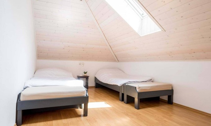 Log pod Mangartom House | Dusk private room with shared bathroom