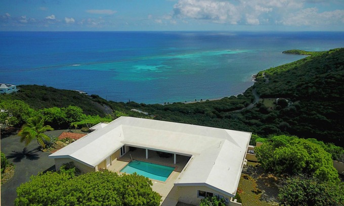 Grapetree House | East End Overlook, 3 Acre Ridgetop Estate with Dual Shore Views
