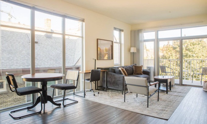 Brewers Hill Apartment | East Side Luxury 1BR Apt - Near Brady and Fiserv with Balcony