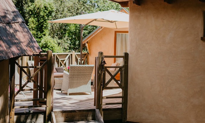 Labastide-de-Virac Cottage | Eco cottage "the 3 accomplices" heated pool 4/6 pers 8 mn vallon pont d'ar