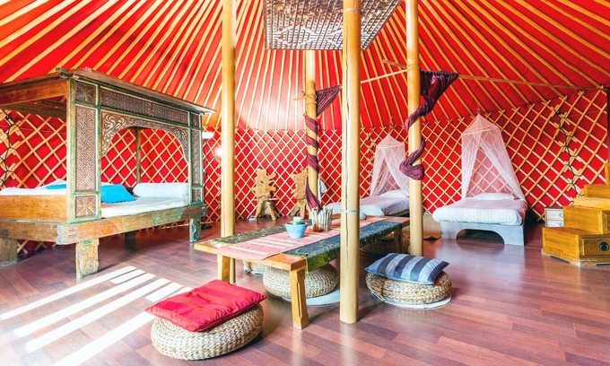 Haria Apartment | Eco Luxury Yurt Suite, Pool, Play Park, near a Sandy Beach and Restaurants