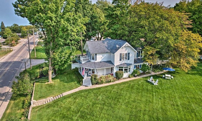 Alden House | Elegant 1905 Home Steps to Torch Lake and Dtwn