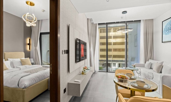Nad Al Sheba Apartment | Elegant 1BR w/Bedroom Balcony | Sobha Crest