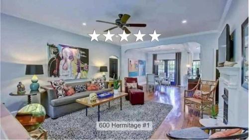 Myers Park House | Elegant 2BR with Covered Patio