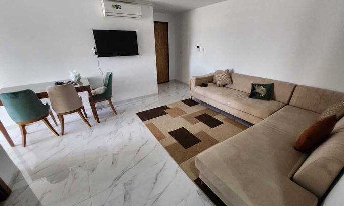Raoued Apartment | Elegant furnished S1 apartment with AC and security in Ariana - Tunis