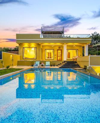 Udaipur District Villa | ELIVAAS LakeMount 2-BHK Getaway with Private Pool, Open-Air Gazebo & Terrace At Fatehsagar Lake